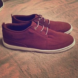 Burgundy Under Armour Casual Boat Shoes Size 12
